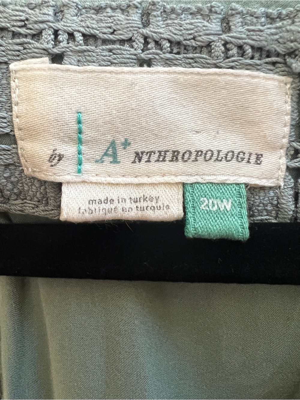 Anthropologie Antoinette Seafoam Lace Ruffle Midi Dress 20W NWT Cottagecore Boho - Picture 4 of 7